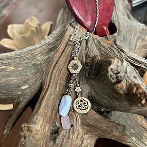 Lucky brand silver charm necklace